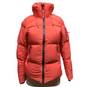 Women's Vibrant Coral Puffer Jacket